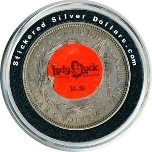 $5.5 Lady Luck Stickered Dollar