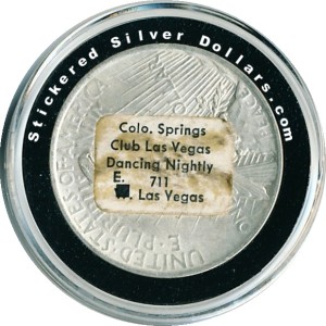 Colo. Springs Club Las Vegas Dancing Nightly E. 711 Las Vegas Sticker Dollar